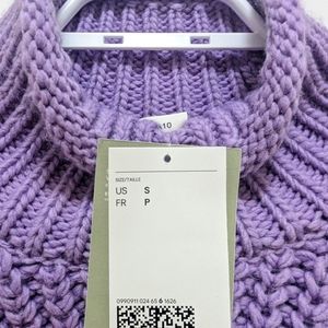 Purple knit turtleneck